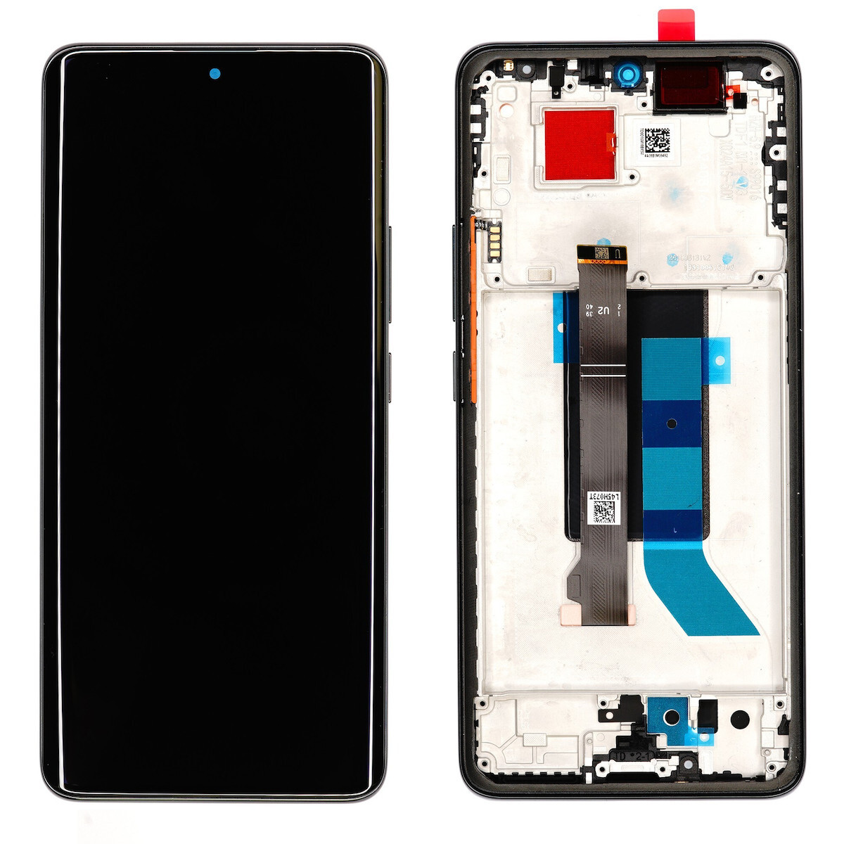 Γνήσια Οθόνη OLED και Μηχανισμός Αφής Xiaomi Redmi Note 14 Pro 5G Μαύρη με Frame Service Pack 56002300O1600