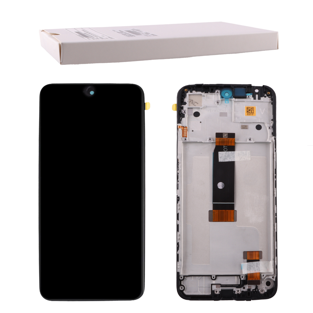 Γνήσια Service Pack Οθόνη LCD και Μηχανισμός Αφής Xiaomi Redmi 12 4G/5G / Poco M6 Pro 5G Μαύρη Με Frame 560002M19A00 / 5600180M1900