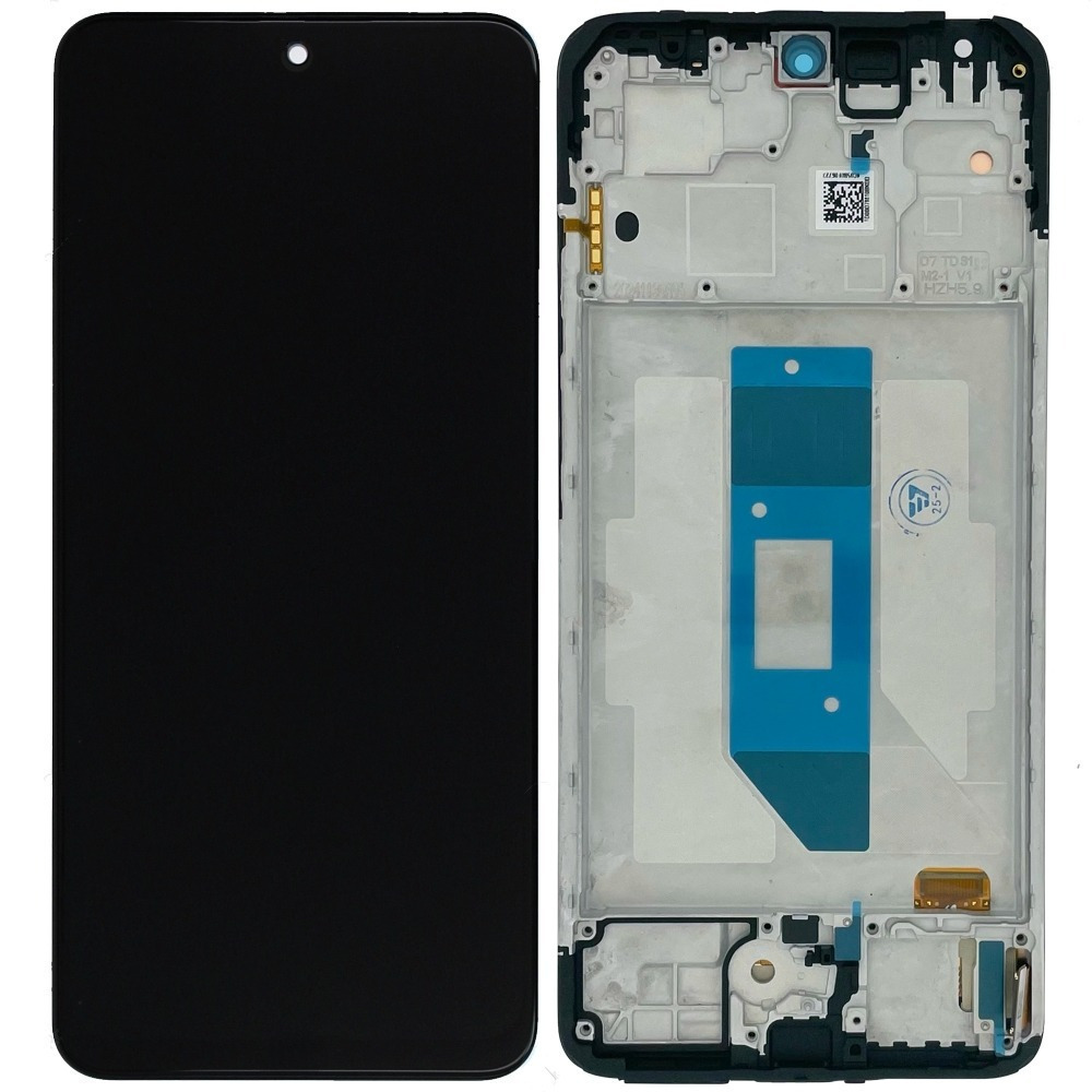 Γνήσια Οθόνη OLED και Μηχανισμός Αφής Xiaomi Redmi Note 14 4G GLOBAL VERSION Μαύρη με Frame Service Pack 560001000O700