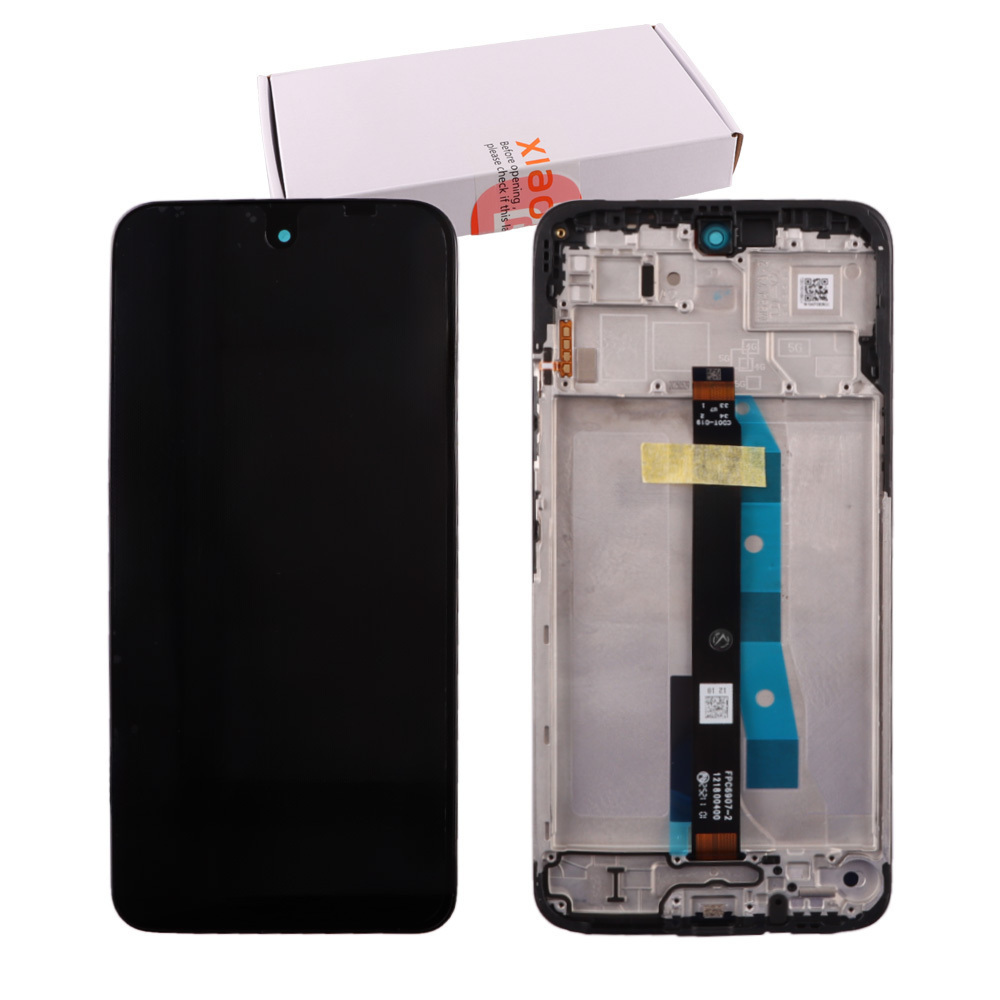 Γνήσια Οθόνη LCD και Μηχανισμός Αφής Xiaomi Redmi 15 4G / Poco M7 Μαύρη με Frame Service Pack 560001O19AP00